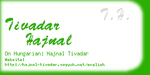 tivadar hajnal business card